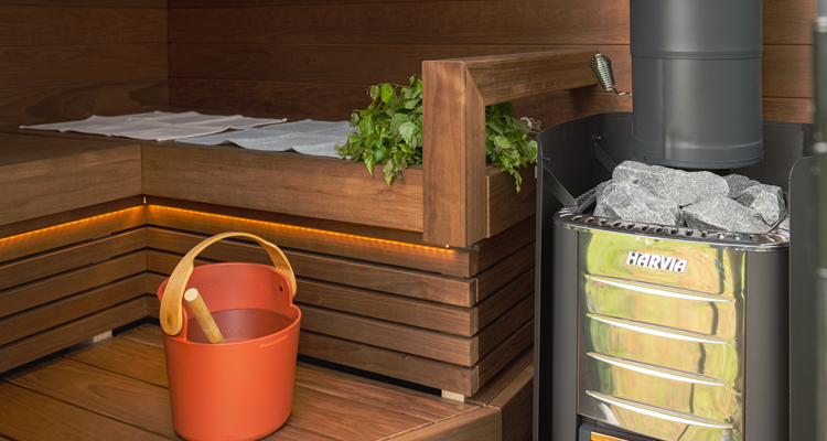 Kirami FinVision® -sauna Misty S with Harvia M3 Wood-Burning Heater – Traditional Sauna Warmth in a Compact Design