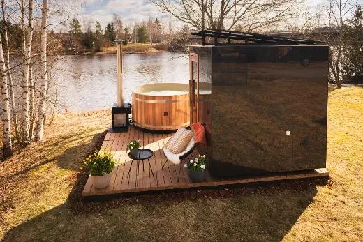 Kirami FinVision® -sauna M Zero (GlowBlack and CoralWhite)_Solarsystem model