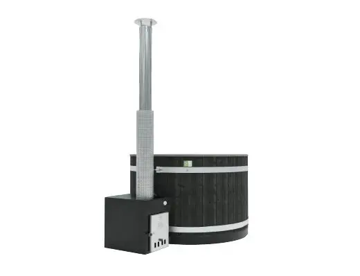 Kirami By Harvia Comfort Family M CUBE Thermowood Deep Black, LightGray