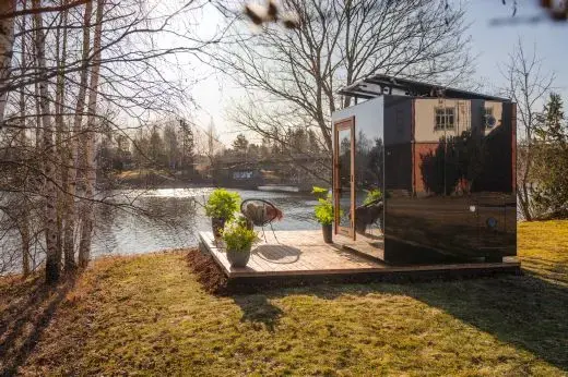 Kirami FinVision® -sauna M Zero (GlowBlack and CoralWhite)_Solarsystem model