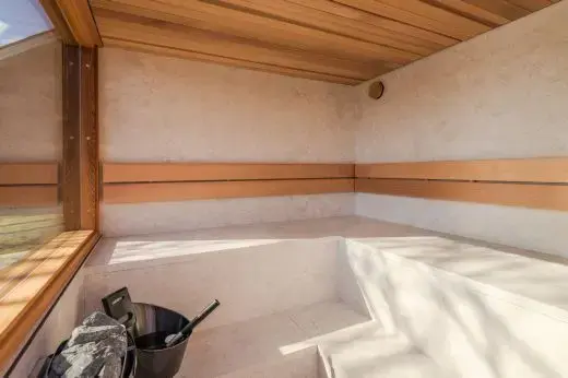 Kirami FinVision® -sauna M Zero (GlowBlack and CoralWhite)_Solarsystem model